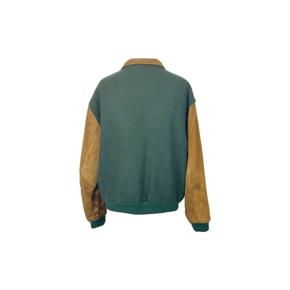 VINTAGE GREEN SUEDE WALT DISNEY STUDIOS BOMBER JACKET - Picture 2 of 4
